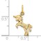 10K Yellow Gold Baby Unicorn Charm Polished Jewelry 22mm x 11mm